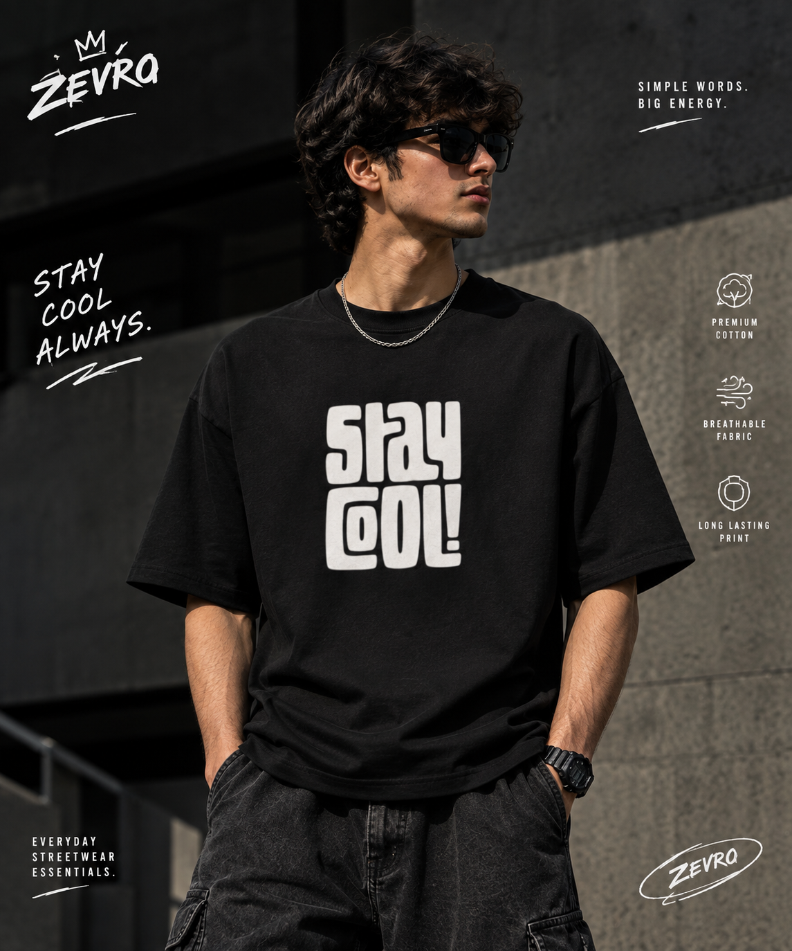 STAY COOL! - Oversized T-shirt